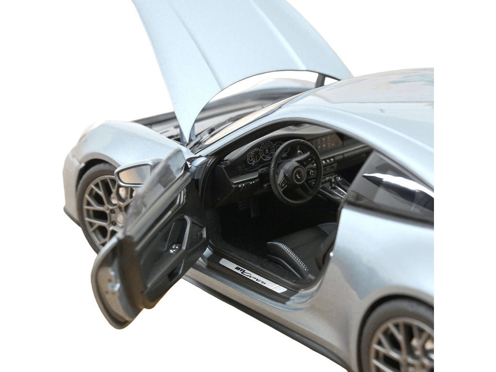 2024 Porsche 911 Carrera Polar Silver Metallic 1/18 Diecast Model Car by Norev - image 4