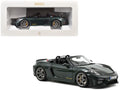 2023 Porsche 718 Spyder RS Weissach Pack Forest Green Metallic with Carbon Hood Stripes 1/18 Diecast Model Car by Norev