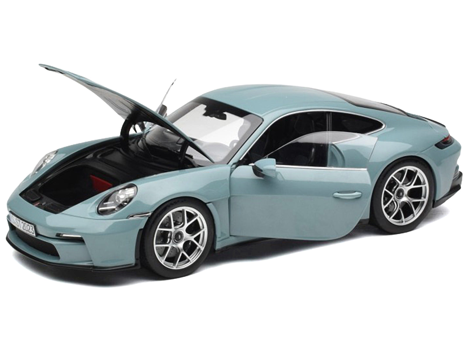 2023 Porsche 911 S/T Meissen Blue 1/18 Diecast Model Car by Norev