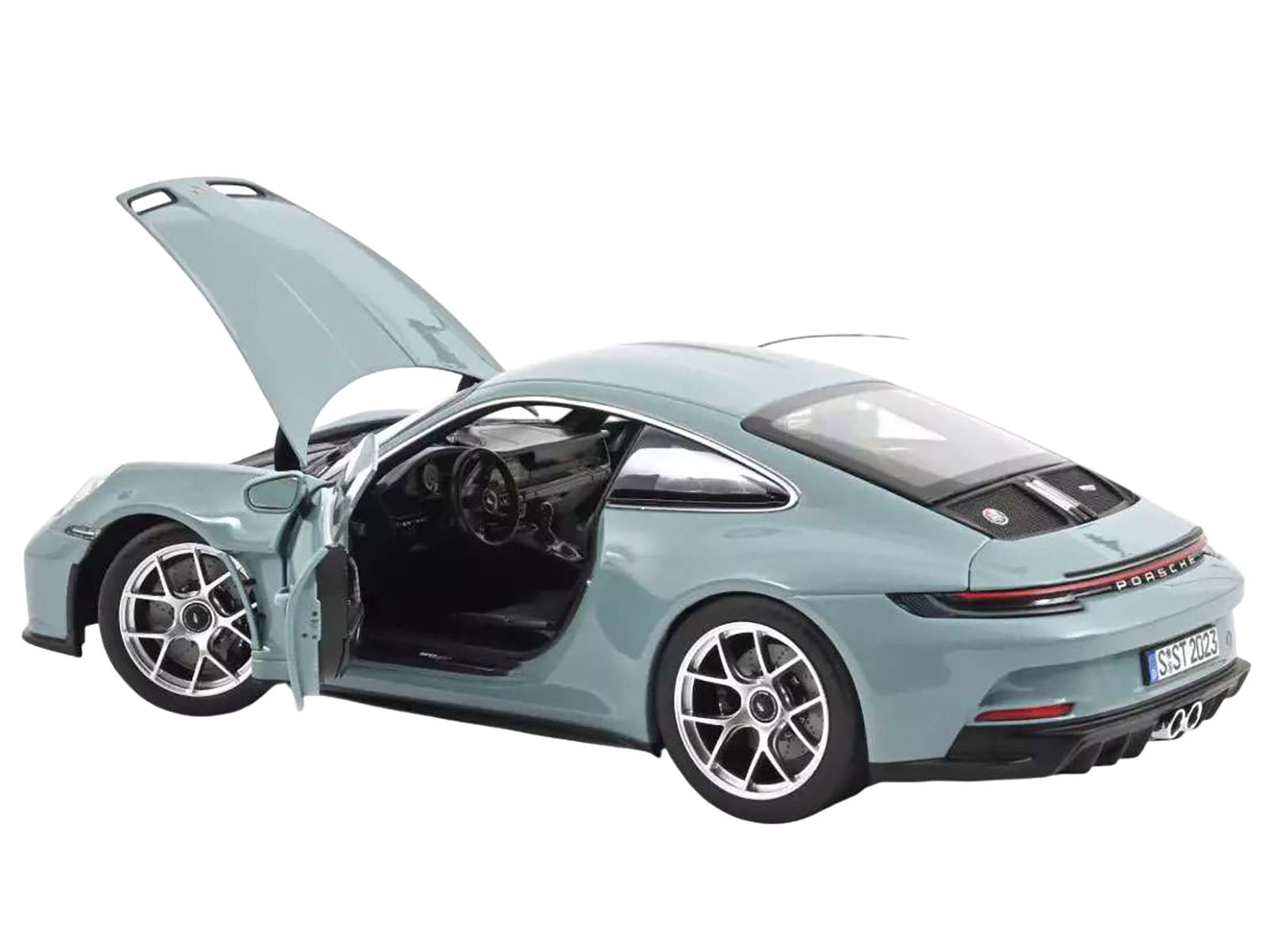 2023 Porsche 911 S/T Meissen Blue 1/18 Diecast Model Car by Norev