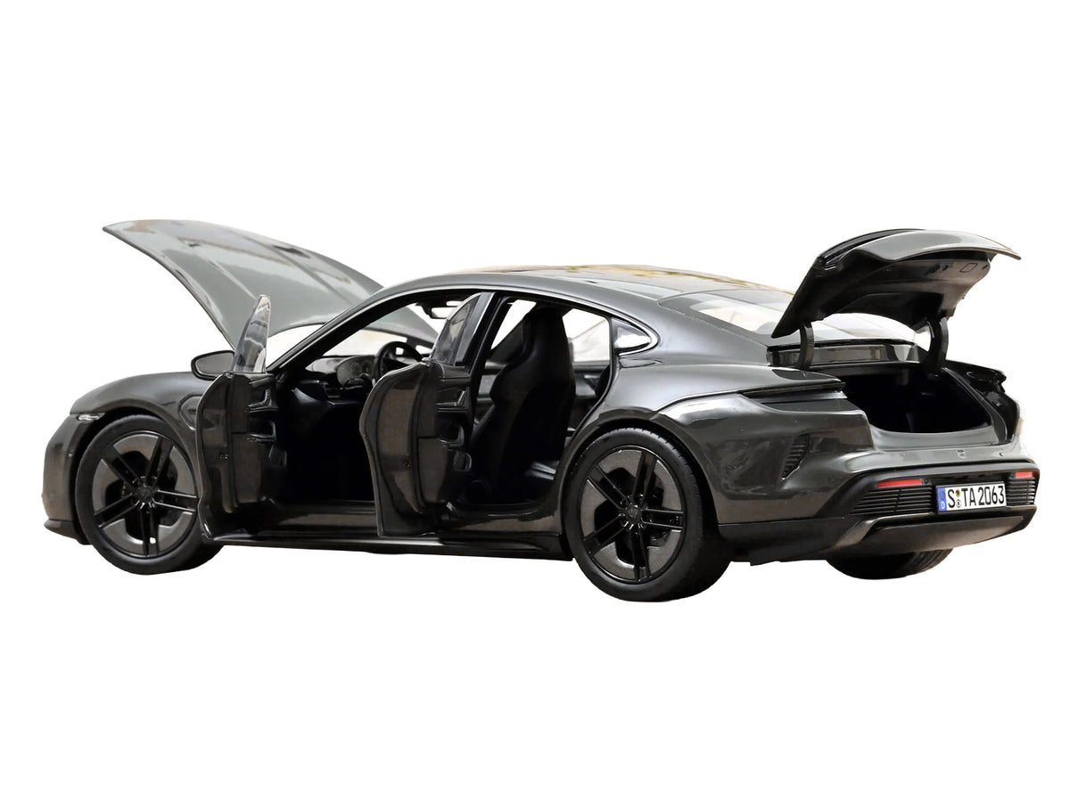 2024 Porsche Taycan Turbo S Slate Gray Neo 1/18 Diecast Model Car by Norev - image 2