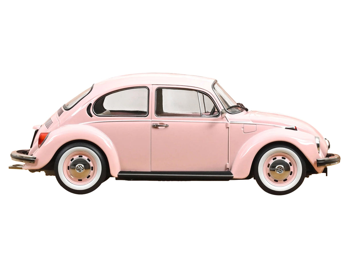 1973 Volkswagen 1303 Beetle Pastel Pink "New Baby Gift" 1/18 Diecast Model Car by Norev - image 3
