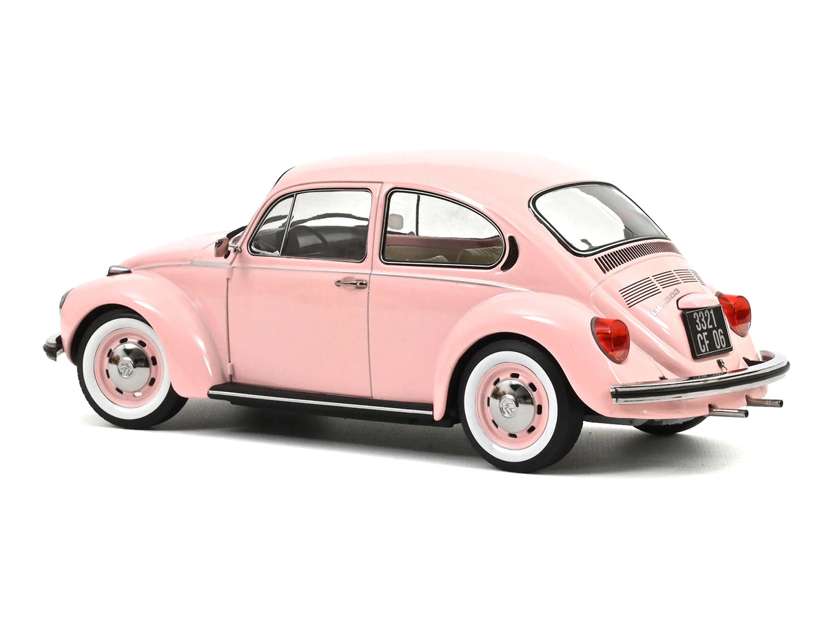 1973 Volkswagen 1303 Beetle Pastel Pink "New Baby Gift" 1/18 Diecast Model Car by Norev - image 4