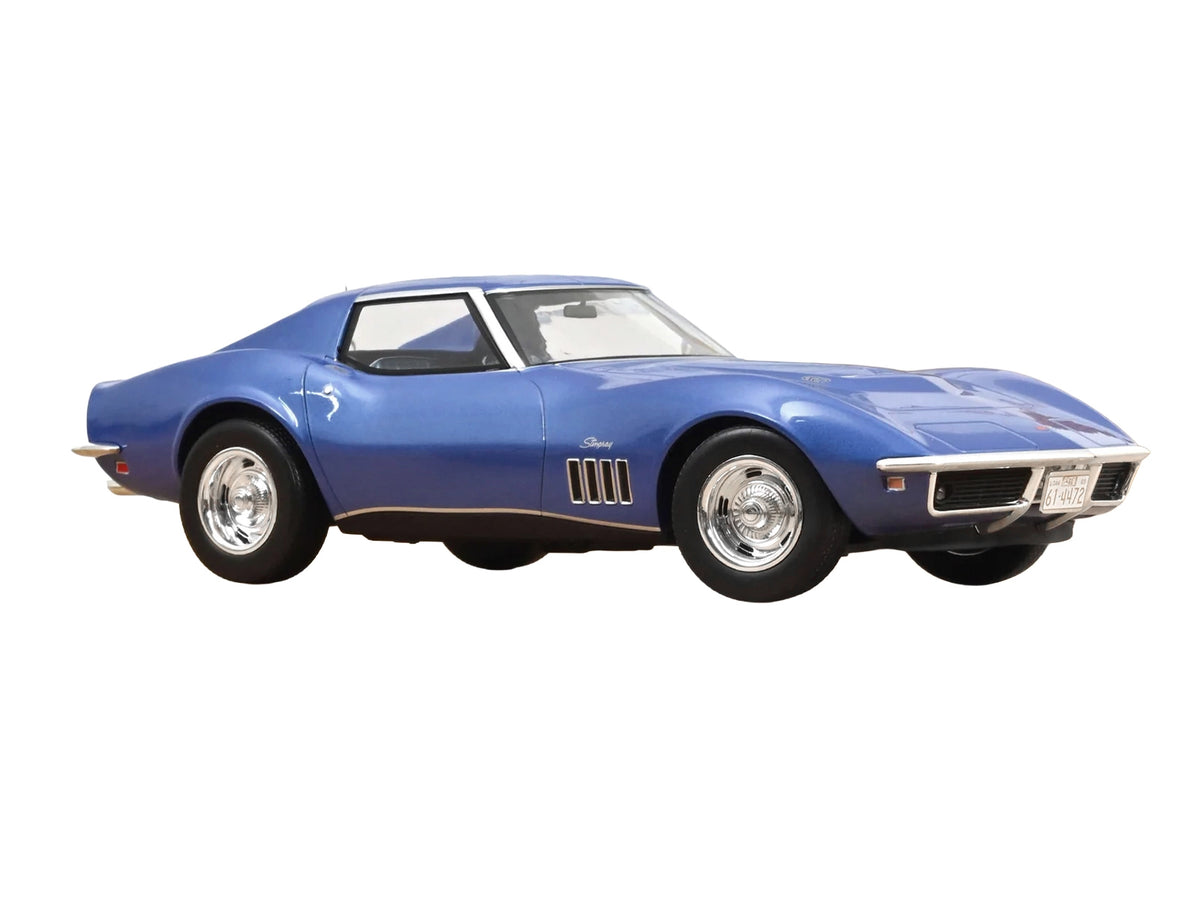 1969 Chevrolet Corvette Coupe Le Mans Blue Metallic with Blue Interior 1/18 Diecast Model Car by Norev - image 2