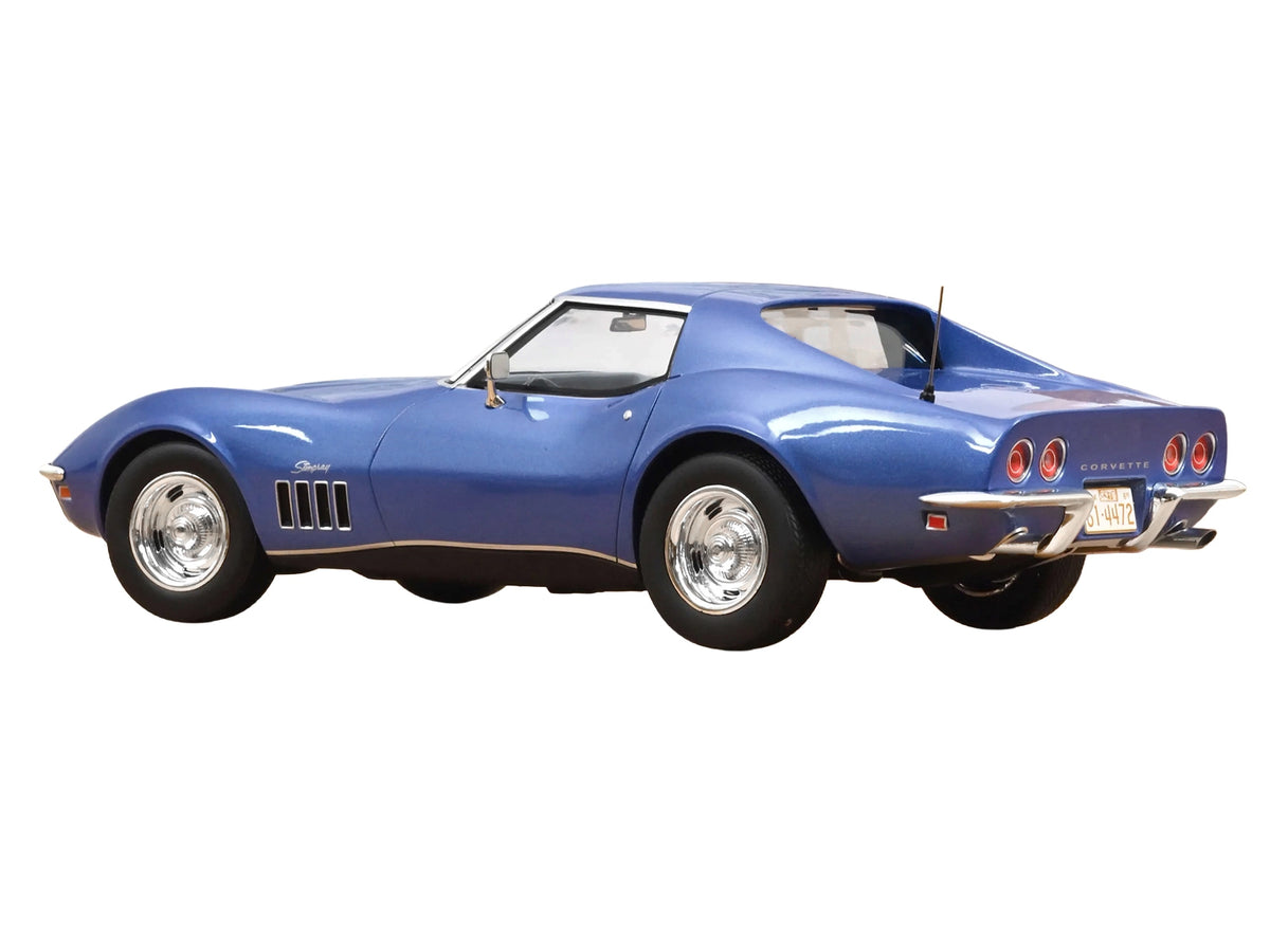 1969 Chevrolet Corvette Coupe Le Mans Blue Metallic with Blue Interior 1/18 Diecast Model Car by Norev - image 4