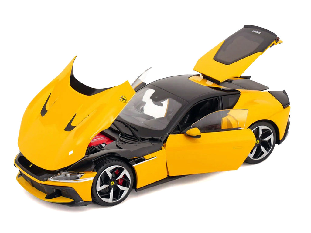 2024 Ferrari 12Cilindri Giallo Monza Yellow with Black Top 1/18 Diecast Model Car by Polistil - image 2