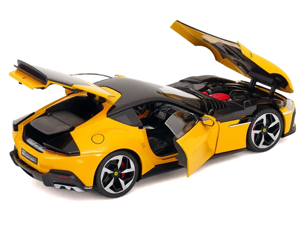 2024 Ferrari 12Cilindri Giallo Monza Yellow with Black Top 1/18 Diecast Model Car by Polistil - image 4