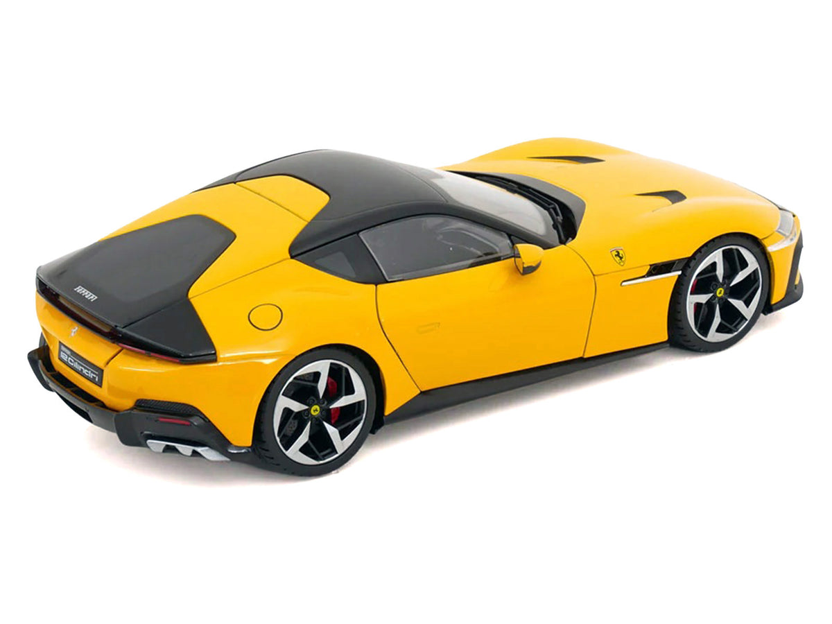 2024 Ferrari 12Cilindri Giallo Monza Yellow with Black Top 1/18 Diecast Model Car by Polistil - image 5
