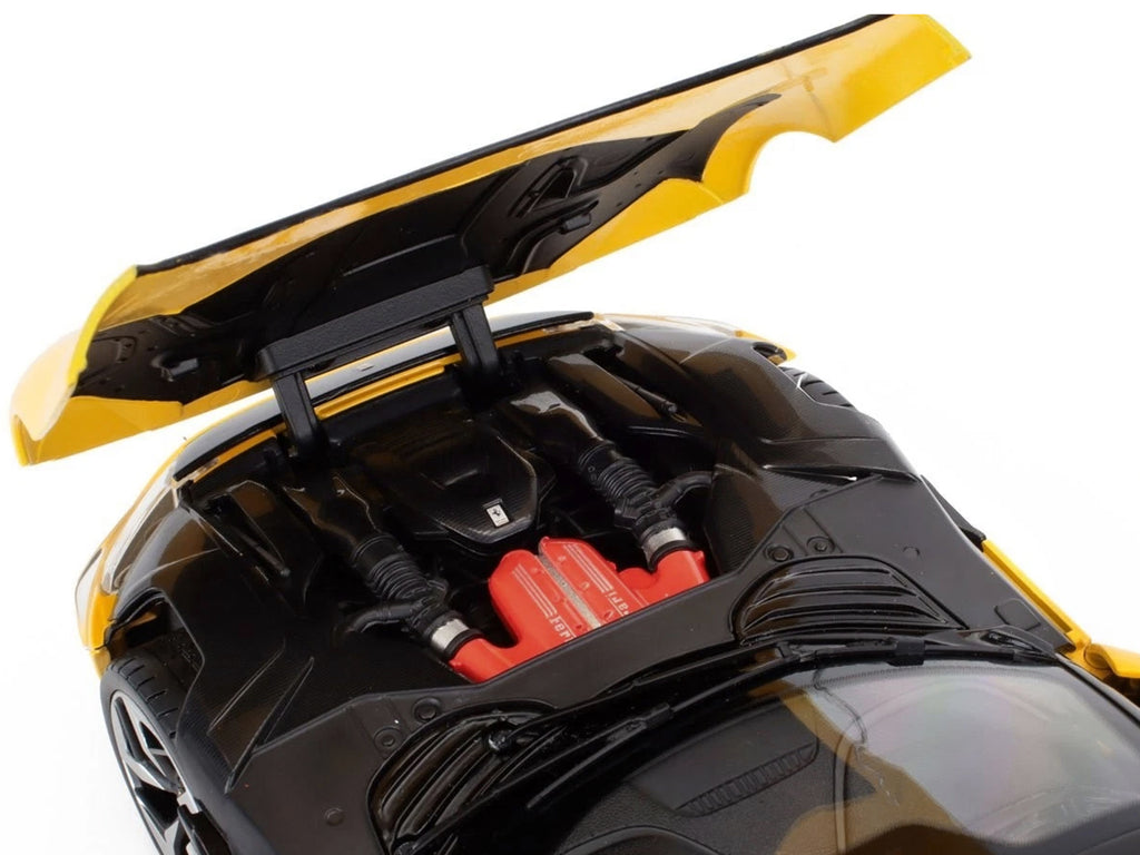 2024 Ferrari 12Cilindri Giallo Monza Yellow with Black Top 1/18 Diecast Model Car by Polistil - image 3