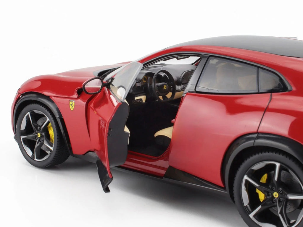 2022 Ferrari Purosangue Rosso Corsa Red with Black Top 1/18 Diecast Model Car by Polistil - image 4