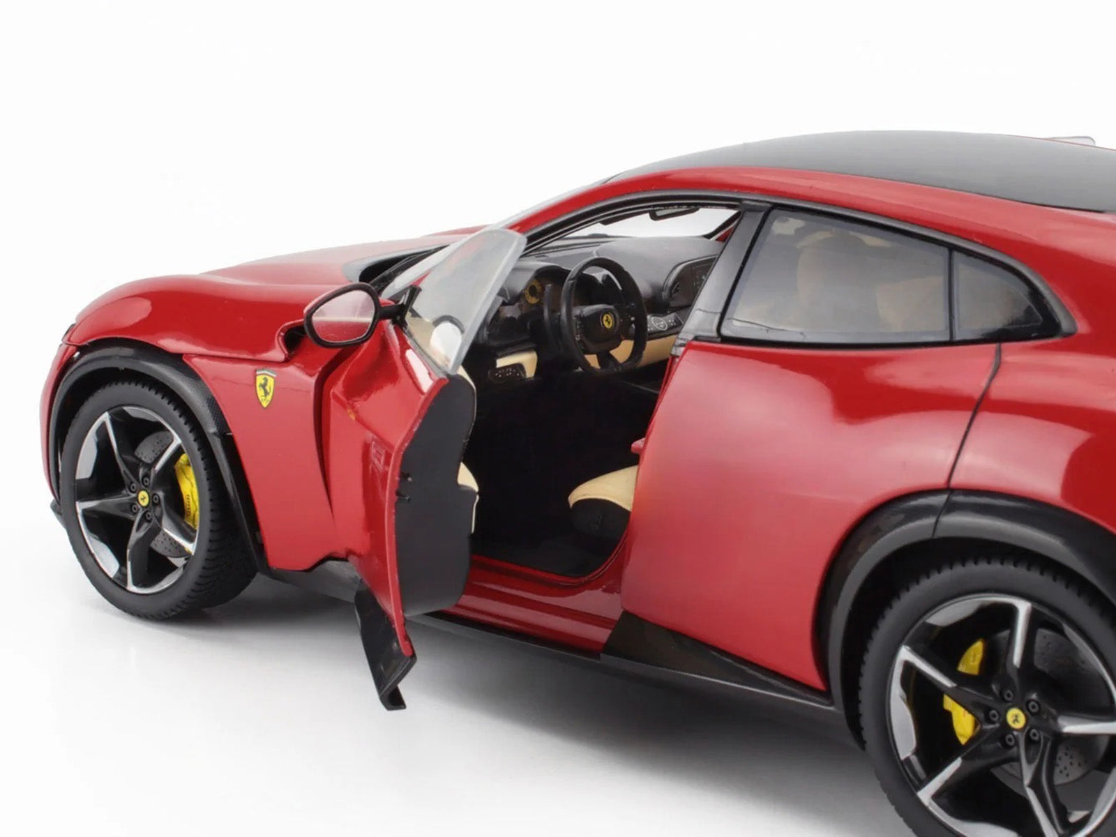 2022 Ferrari Purosangue Rosso Corsa Red with Black Top 1/18 Diecast Model Car by Polistil - image 4