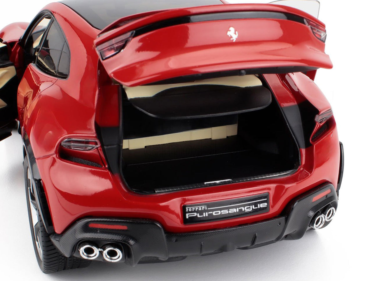 2022 Ferrari Purosangue Rosso Corsa Red with Black Top 1/18 Diecast Model Car by Polistil - image 5