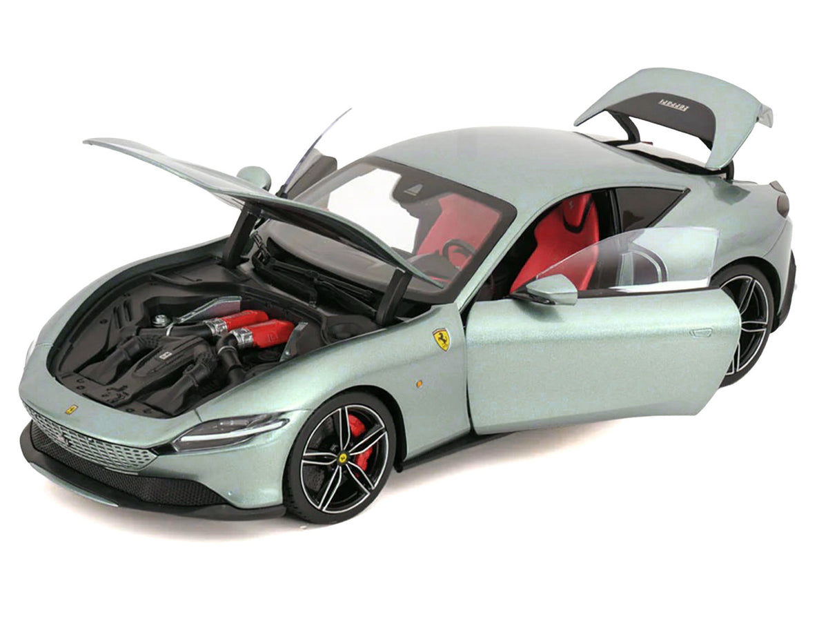 2019 Ferrari Roma Gray Metallic with Pink Interior 1/18 Diecast Model Car by Polistil - image 2