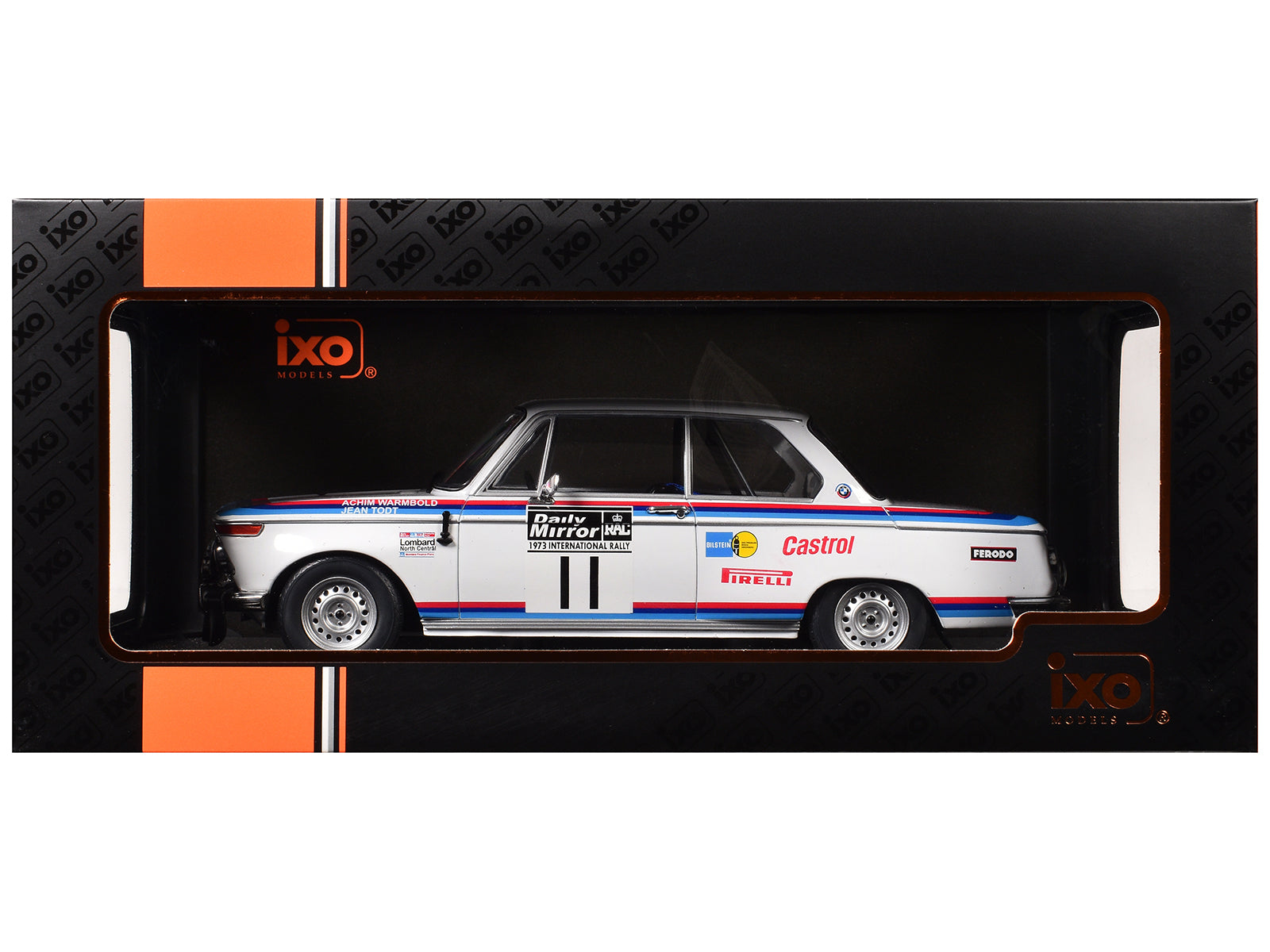 BMW 2002 #11 Achim Warmbold - Jean Todt "RAC Rally" (1973) 1/18 Diecast Model Car by IXO Models - image 3