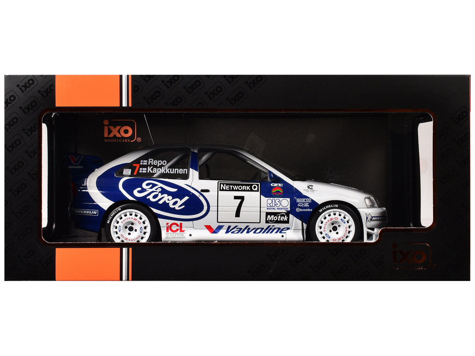 Ford Escort WRC #7 Juha Kankkunen - Juha Repo 2nd Place "RAC Rally" (1998) 1/18 Diecast Model Car by IXO Models - image 3