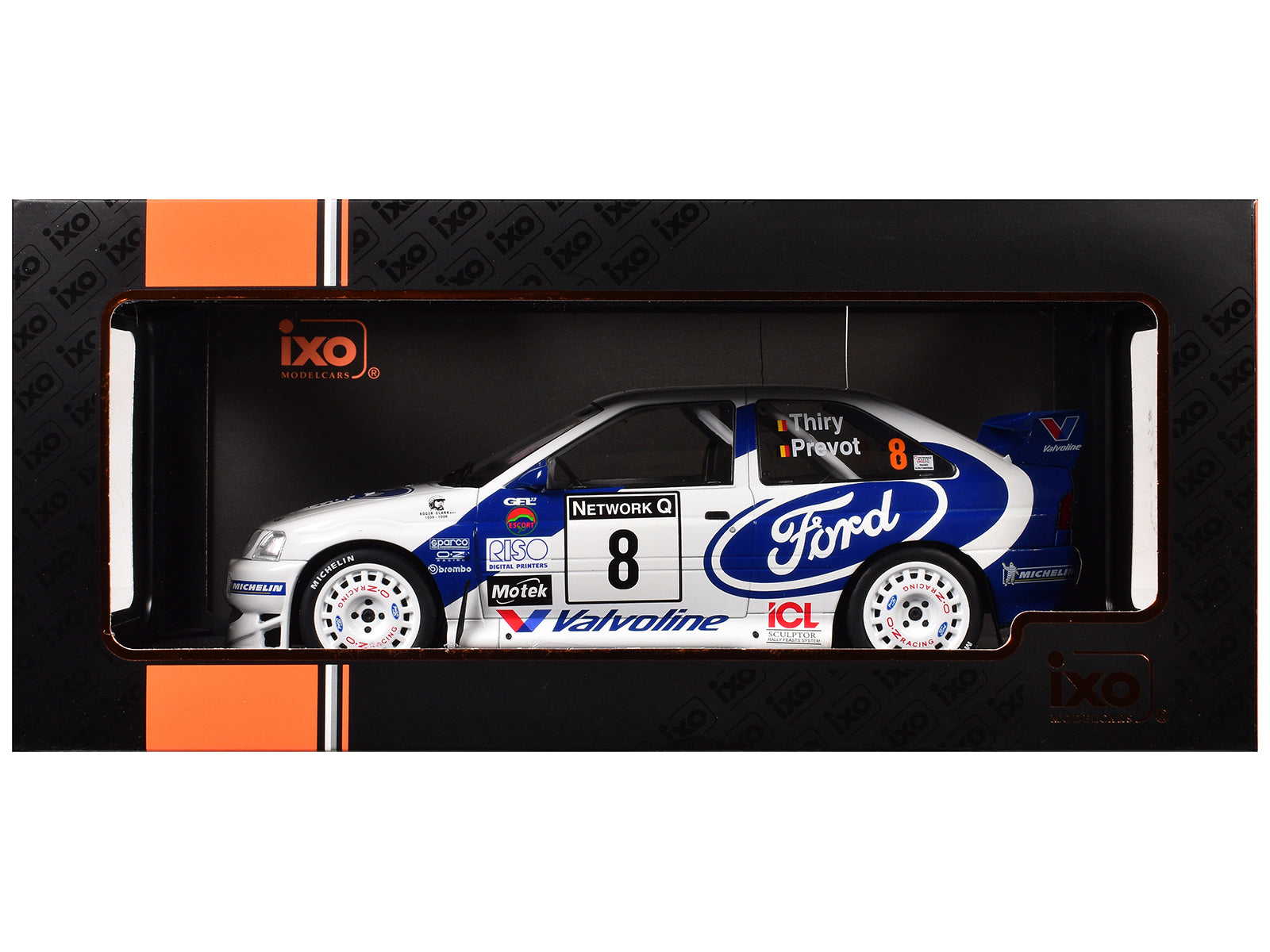 Ford Escort WRC #8 Bruno Thiry - Stephane Prevot 3rd Place "RAC Rally" (1998) 1/18 Diecast Model Car by IXO Models - image 3