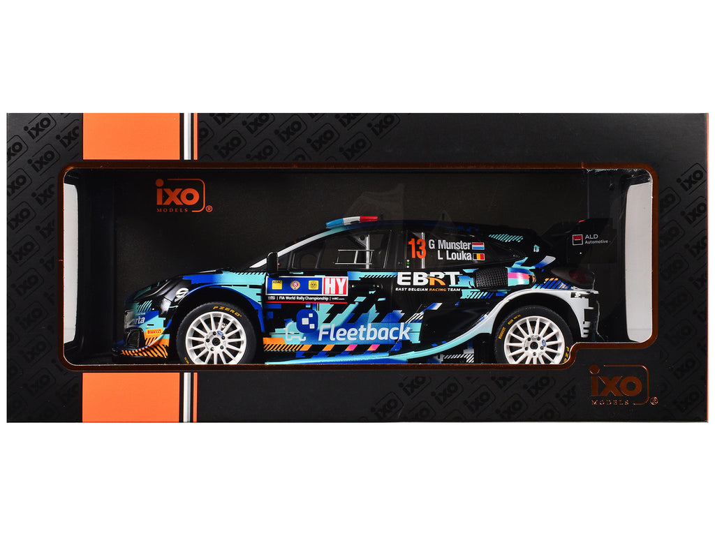 Ford Puma Rally1 #13 Gregoire Munster - Louis Louka "Central European Rally" (2023) 1/18 Diecast Model Car by IXO Models - image 3