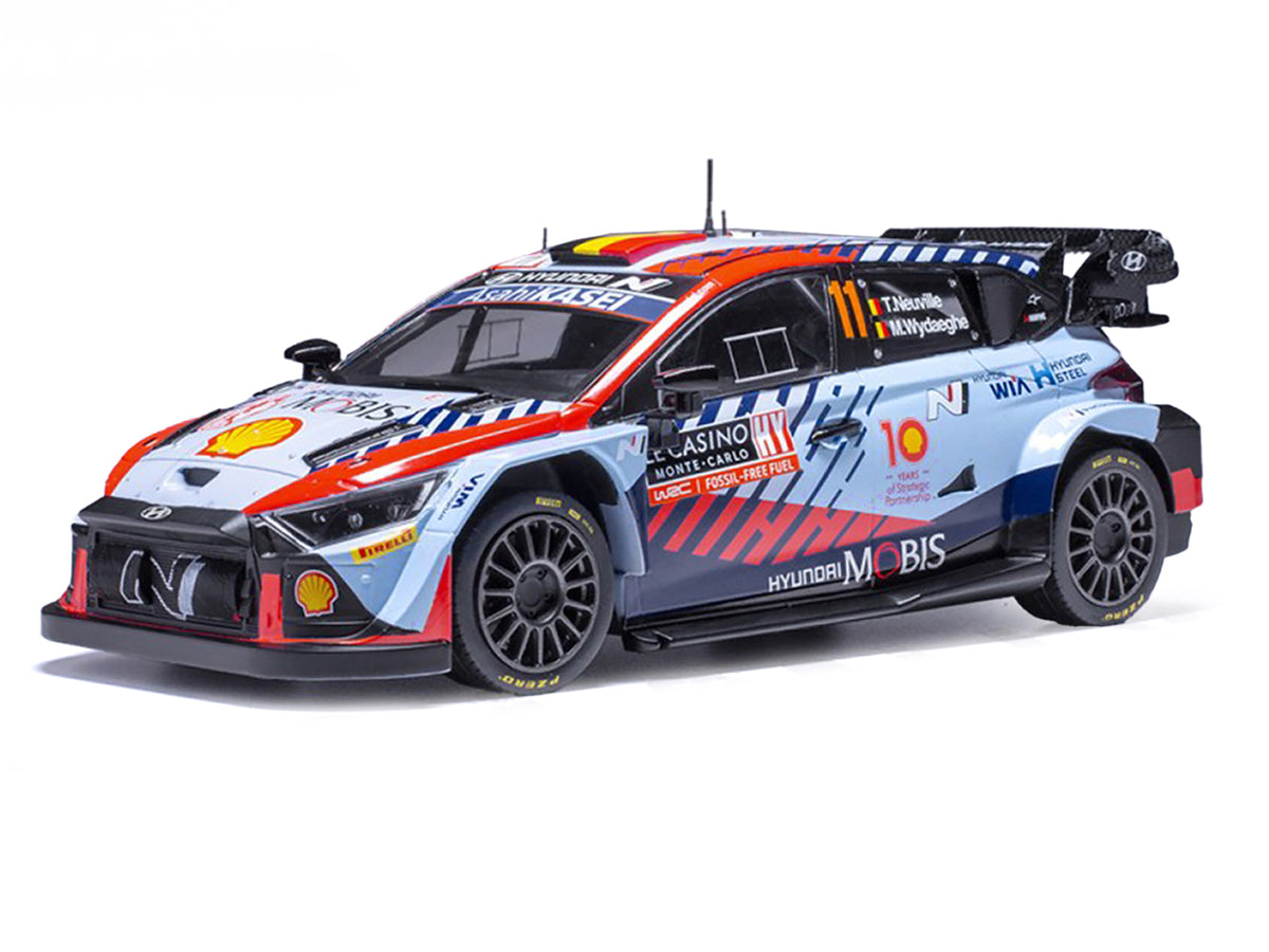 Hyundai i20 N Rally1 #11 Thierry Neuville - Martijn Wydaeghe Winner "Rallye Monte-Carlo" (2024) 1/18 Diecast Model Car by IXO Models - image 3