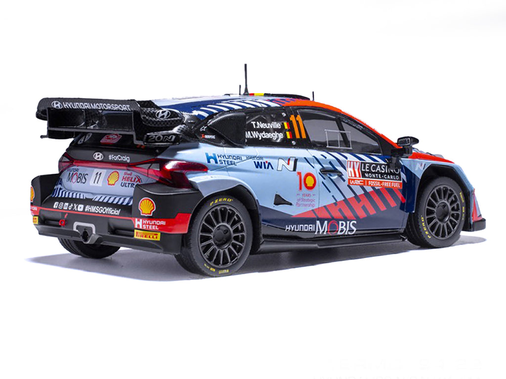 Hyundai i20 N Rally1 #11 Thierry Neuville - Martijn Wydaeghe Winner "Rallye Monte-Carlo" (2024) 1/18 Diecast Model Car by IXO Models - image 2