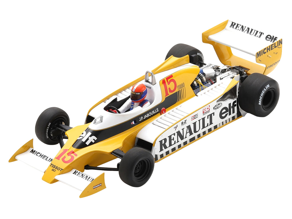 Renault RS11 #15 Jean-Pierre Jabouille "Equipe Renault Elf" Winner Formula One F1 "French GP" (1979) with Acrylic Display Case 1/18 Model Car by Spark - image 2