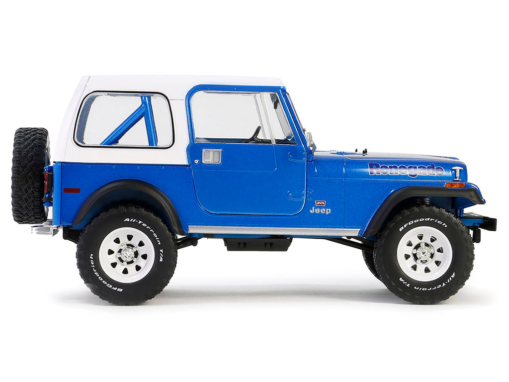 1978 Jeep CJ-7 Renegade Captain Blue Metallic with White Top "Artisan Collection" Series 1/18 Diecast Model Car by Greenlight - image 2