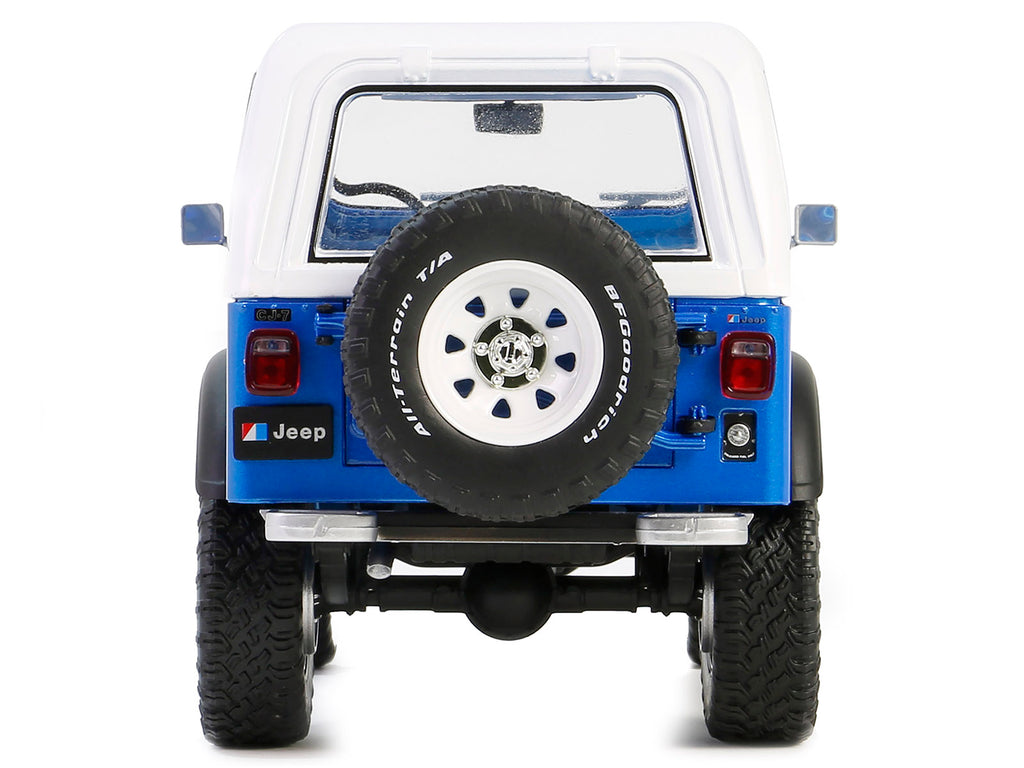 1978 Jeep CJ-7 Renegade Captain Blue Metallic with White Top "Artisan Collection" Series 1/18 Diecast Model Car by Greenlight - image 5