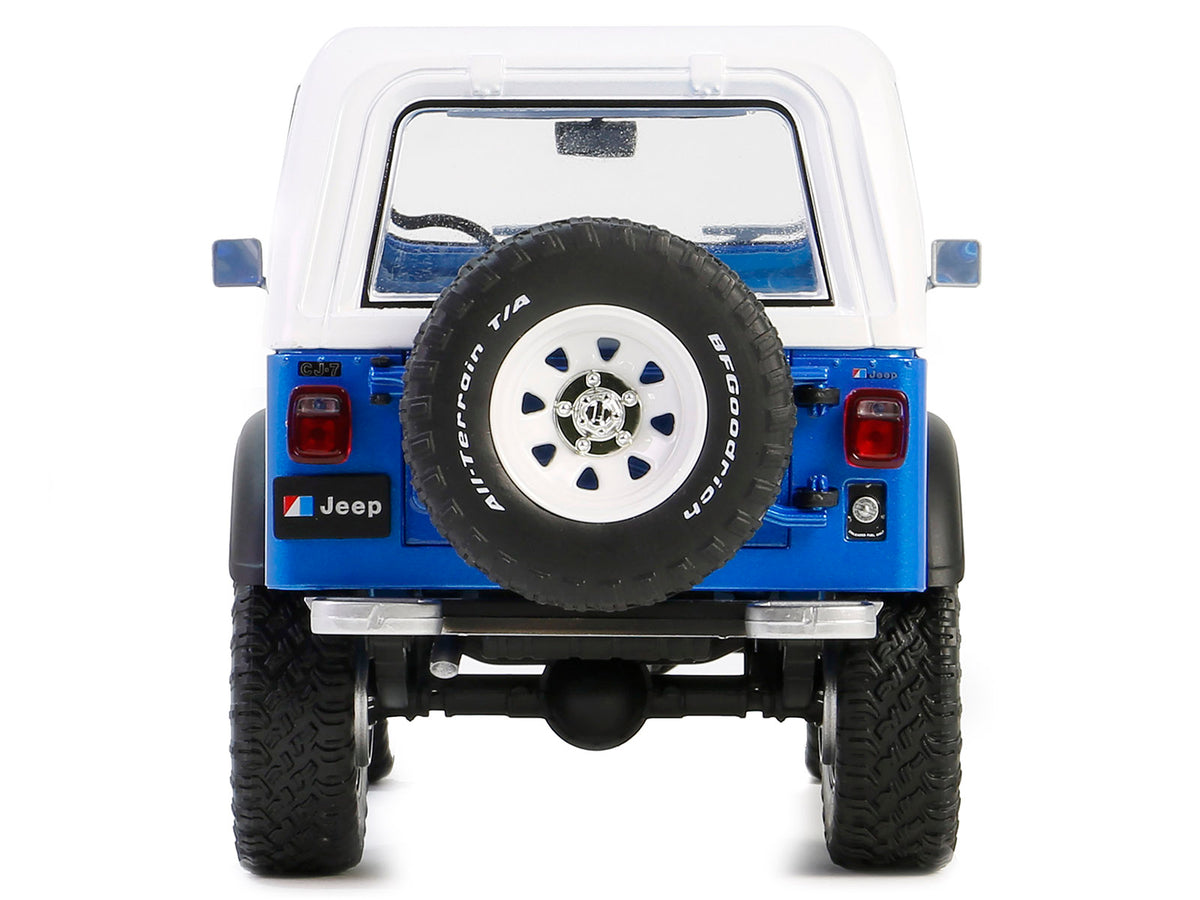 1978 Jeep CJ-7 Renegade Captain Blue Metallic with White Top "Artisan Collection" Series 1/18 Diecast Model Car by Greenlight - image 5