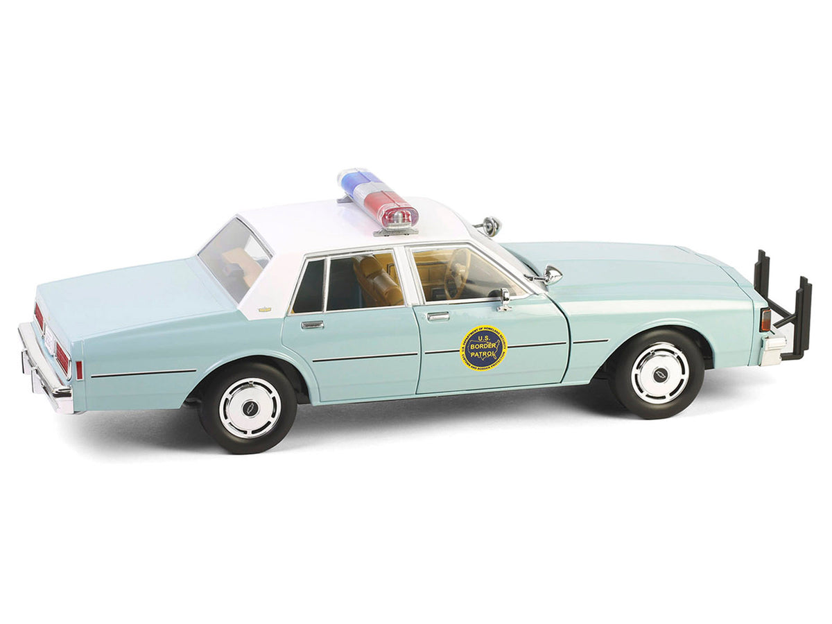 1987 Chevrolet Caprice 9C1 "US Border Patrol" Light Green with White Top "Artisan Collection" 1/18 Diecast Model Car by Greenlight - image 5