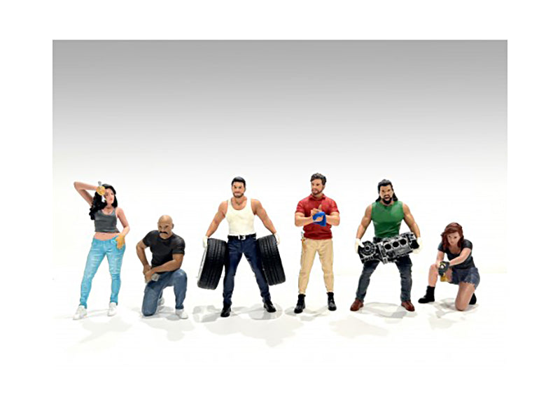 "Muscle Mechanics" 6 piece Figure Set for 1/18 Scale Models by American Diorama - image 2
