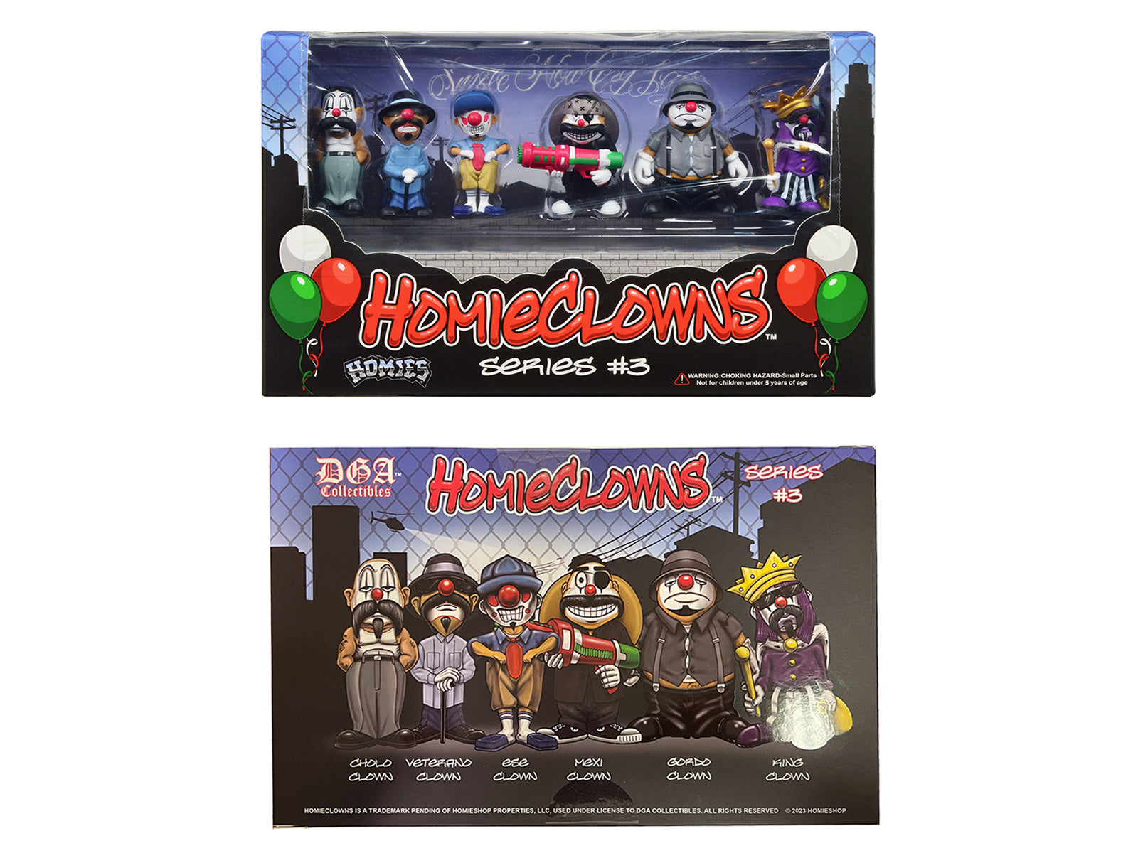 "HomieClowns" Series 3 2-Inch Figures Set of 6 Pieces by Homies - image 3