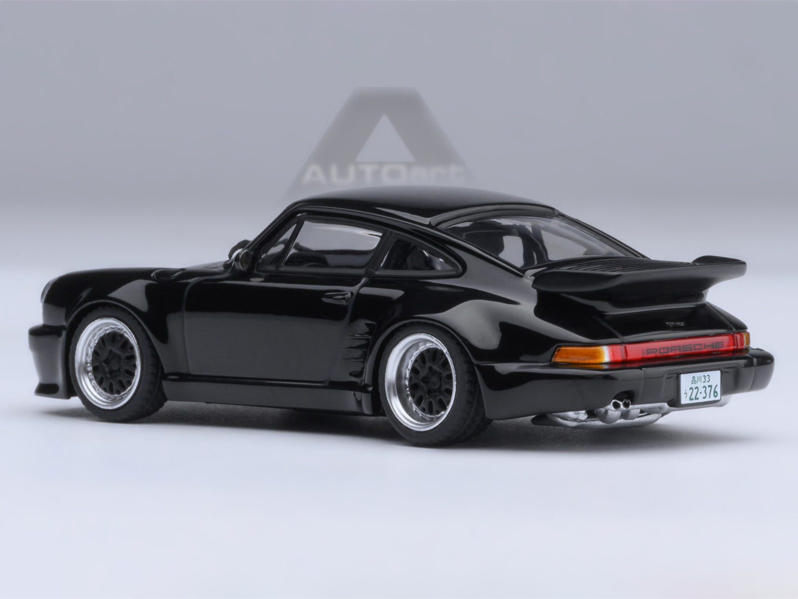 Porsche 911 (930) Turbo "Blackbird" Black "Wangan Midnight - Comic #1 Version" Manga 1/64 Model Car by Autoart - image 3