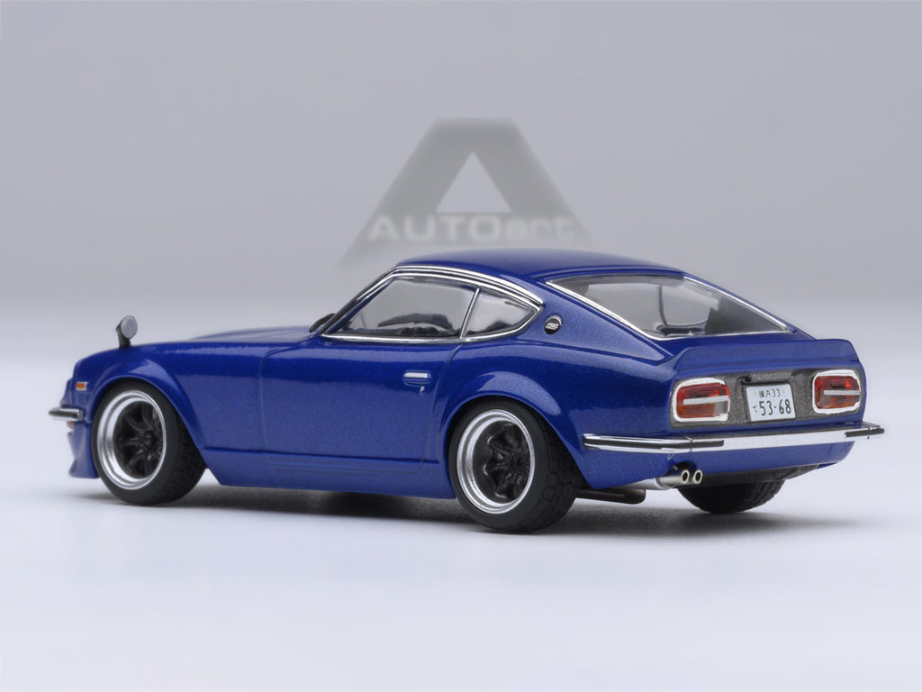 Nissan Fairlady Z RHD (Right Hand Drive) "Akuma No Z" Blue Metallic "Wangan Midnight - Comic #1 Version" Manga 1/64 Model Car by Autoart - image 3