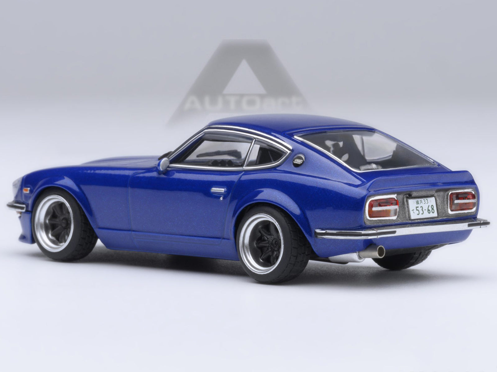 Nissan Fairlady Z RHD (Right Hand Drive) "Akuma No Z" Blue Metallic "Wangan Midnight - Comic #4 Version" Manga 1/64 Model Car by Autoart - image 3