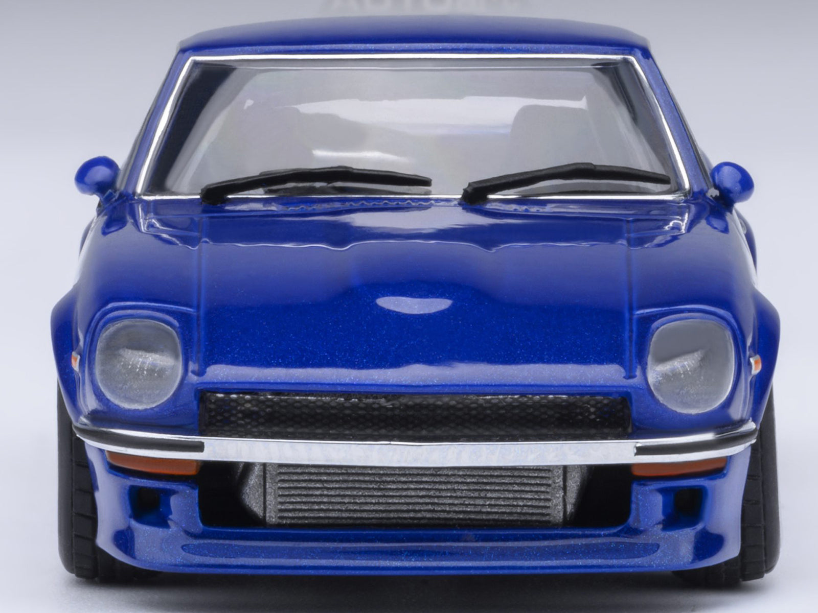 Nissan Fairlady Z RHD (Right Hand Drive) "Akuma No Z" Blue Metallic "Wangan Midnight - Comic #4 Version" Manga 1/64 Model Car by Autoart - image 4