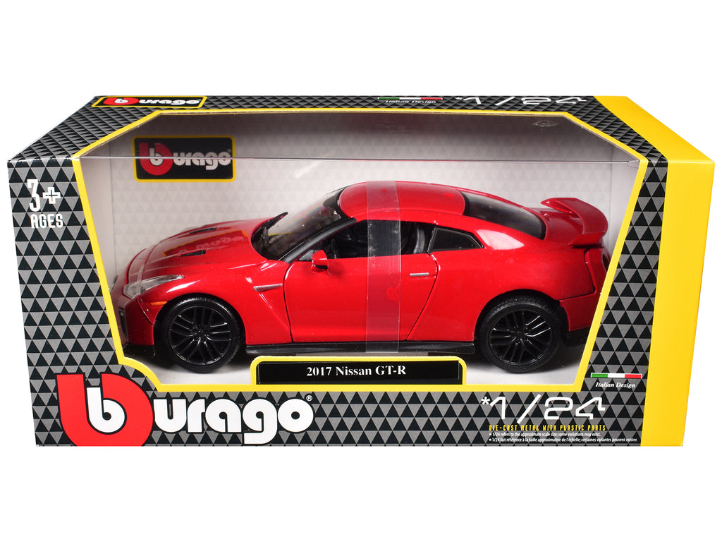 2017 Nissan GT-R R35 Red 1/24 Diecast Car Model by BBurago - image 3