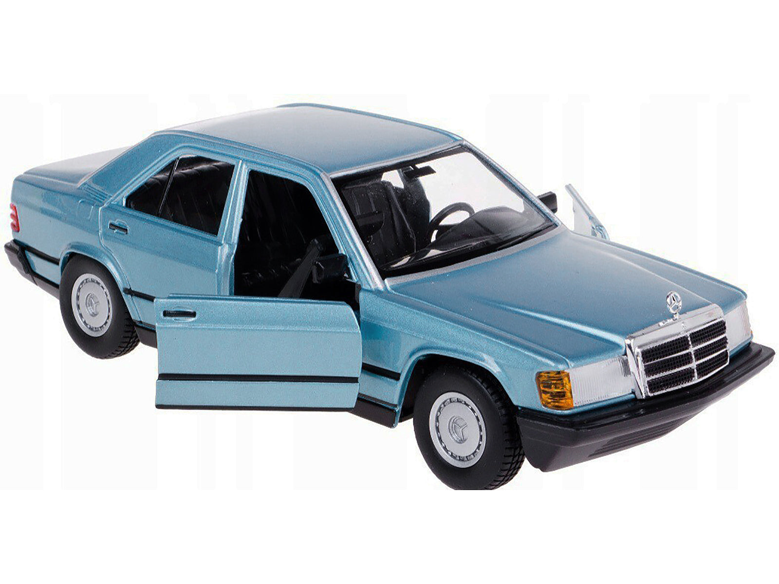 Mercedes-Benz 190 E 2.6 Blue Metallic 1/24 Diecast Model Car by Bburago - image 3