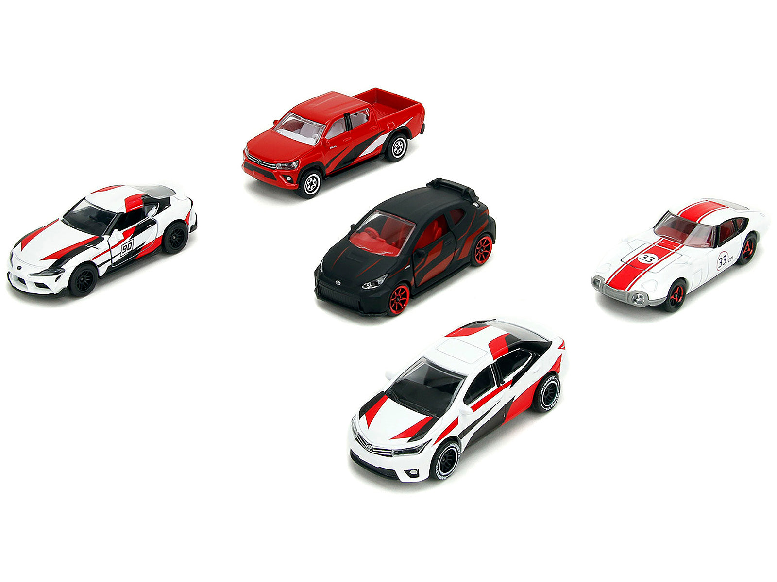 Toyota Racing Giftpack (2024) 5 piece Set 1/64 Diecast Model Cars by Majorette - image 2