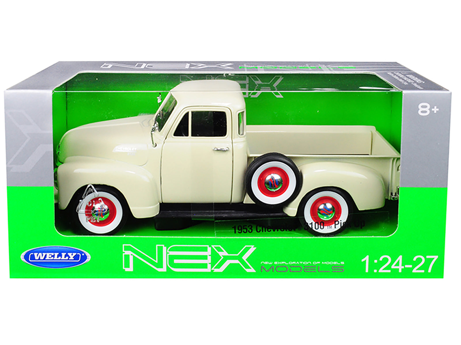 1953 Chevrolet 3100 Pickup Truck Cream 1/24-1/27 Diecast Model Car by Welly - image 3