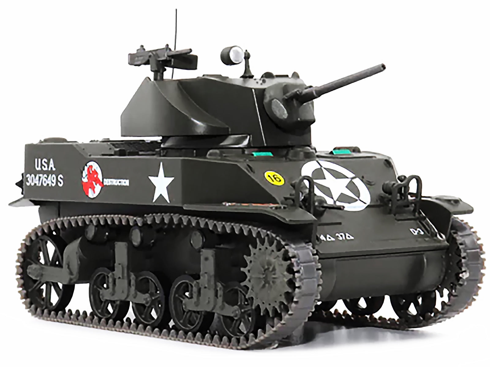 M5A1 Light Tank #16 "Destruction" "U.S.A. 37th Tank Battalion France September 1944" 1/43 Diecast Model by AFVs of WWII - image 2