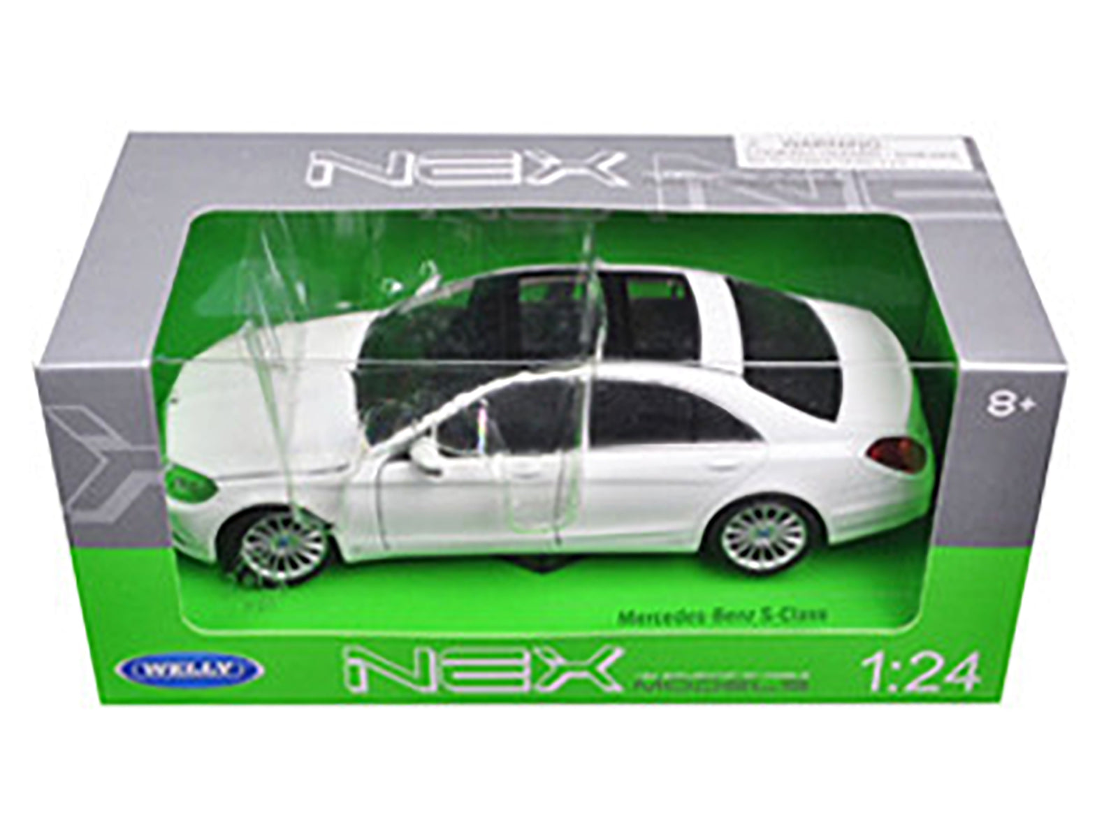 Mercedes Benz S Class with Sunroof White "NEX Models" 1/24 Diecast Model Car by Welly - image 3