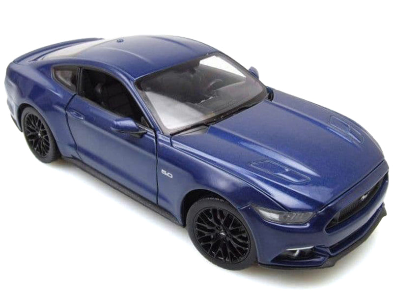 2015 Ford Mustang GT 5.0 Blue Metallic "NEX Models" Series 1/24 Diecast Model Car by Welly - image 2