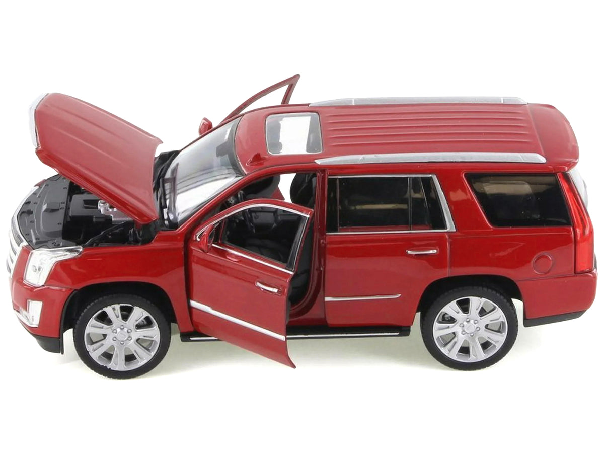 2017 Cadillac Escalade with Sunroof Red Metallic 1/24-1/27 Diecast Model Car by Welly - image 3