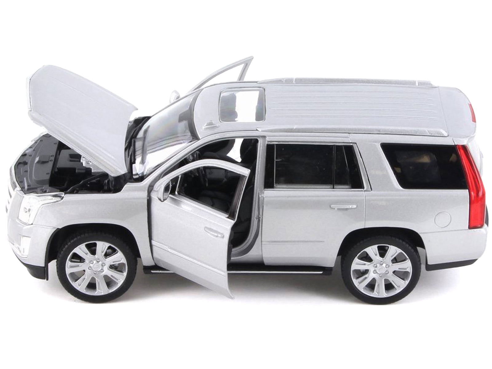 2017 Cadillac Escalade with Sunroof Silver Metallic 1/24-1/27 Diecast Model Car by Welly - image 2