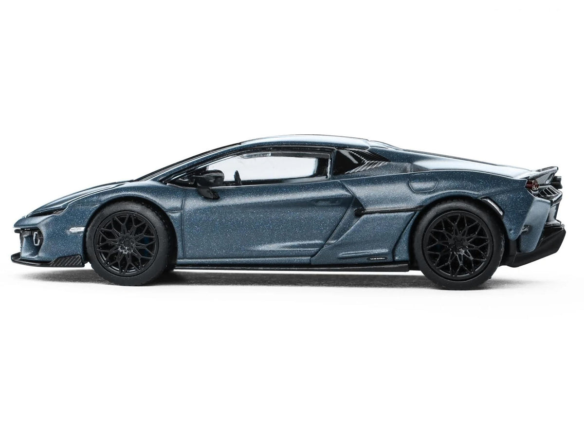 Lamborghini Temerario Matt Blue Metallic 1/64 Diecast Model Car by Trends Hobby