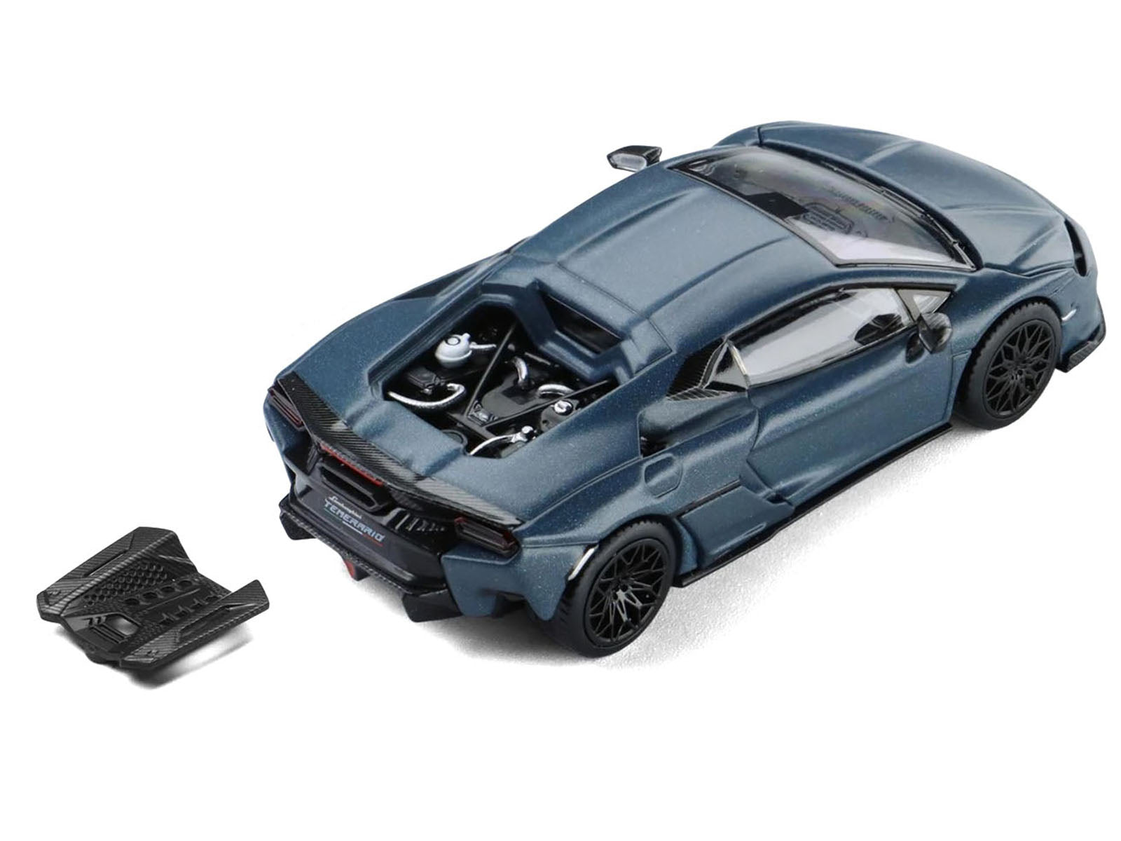 Lamborghini Temerario Matt Blue Metallic 1/64 Diecast Model Car by Trends Hobby