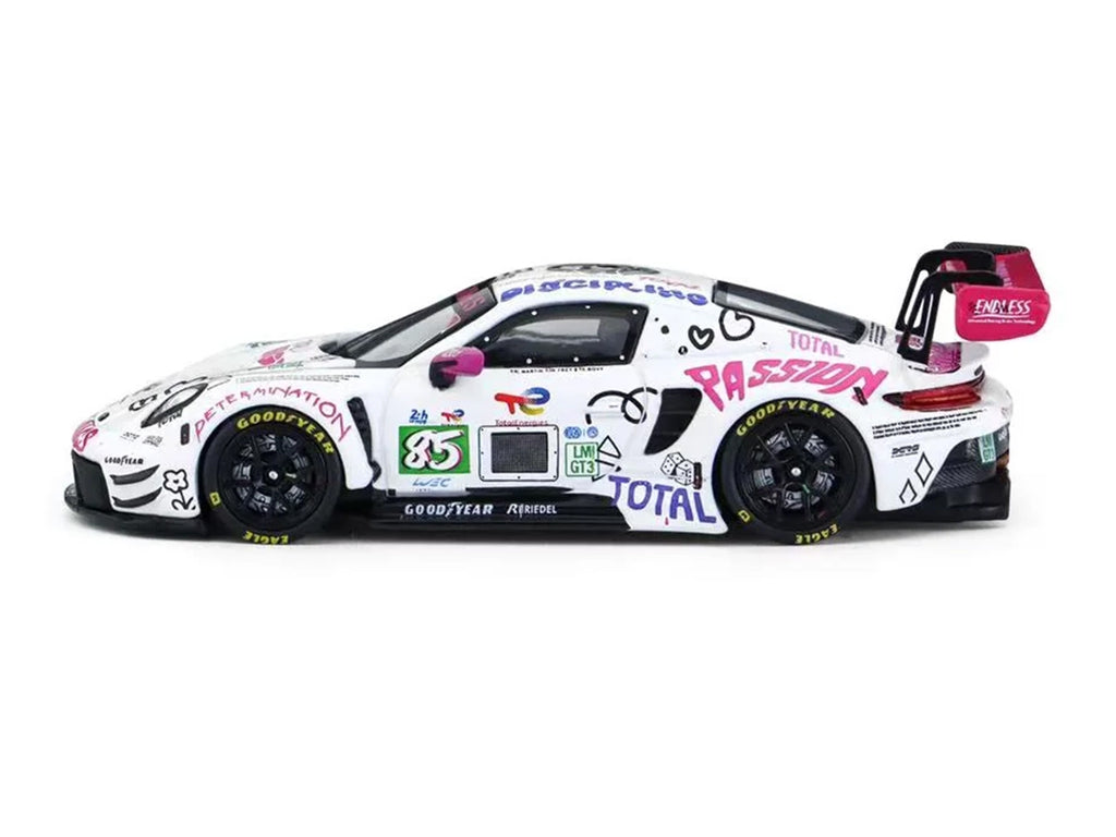 Porsche 911 GT3 R (992) #85 Sarah Bovy - Rahel Frey - Celia Martin "Iron Dames" LMGT3 Class "24 Hours of Le Mans" (2025) 1/64 Diecast Model Car by Trends Hobby - image 3