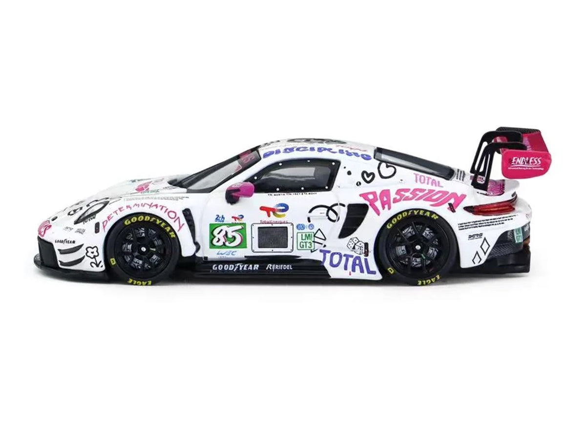 Porsche 911 GT3 R (992) #85 Sarah Bovy - Rahel Frey - Celia Martin "Iron Dames" LMGT3 Class "24 Hours of Le Mans" (2025) 1/64 Diecast Model Car by Trends Hobby - image 3