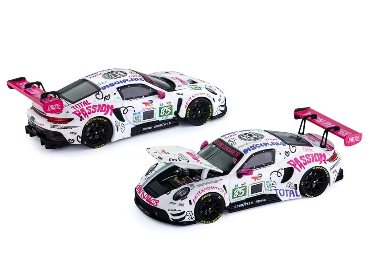 Porsche 911 GT3 R (992) #85 Sarah Bovy - Rahel Frey - Celia Martin "Iron Dames" LMGT3 Class "24 Hours of Le Mans" (2025) 1/64 Diecast Model Car by Trends Hobby - image 4
