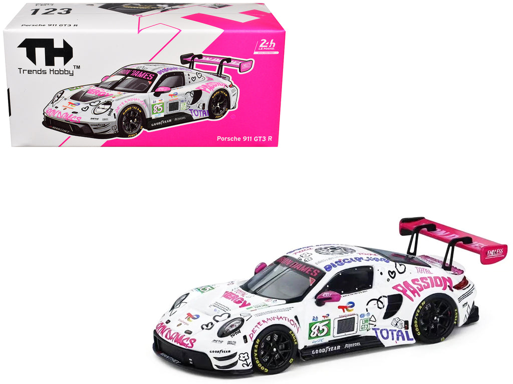Porsche 911 GT3 R (992) #85 Sarah Bovy - Rahel Frey - Celia Martin "Iron Dames" LMGT3 Class "24 Hours of Le Mans" (2025) 1/64 Diecast Model Car by Trends Hobby