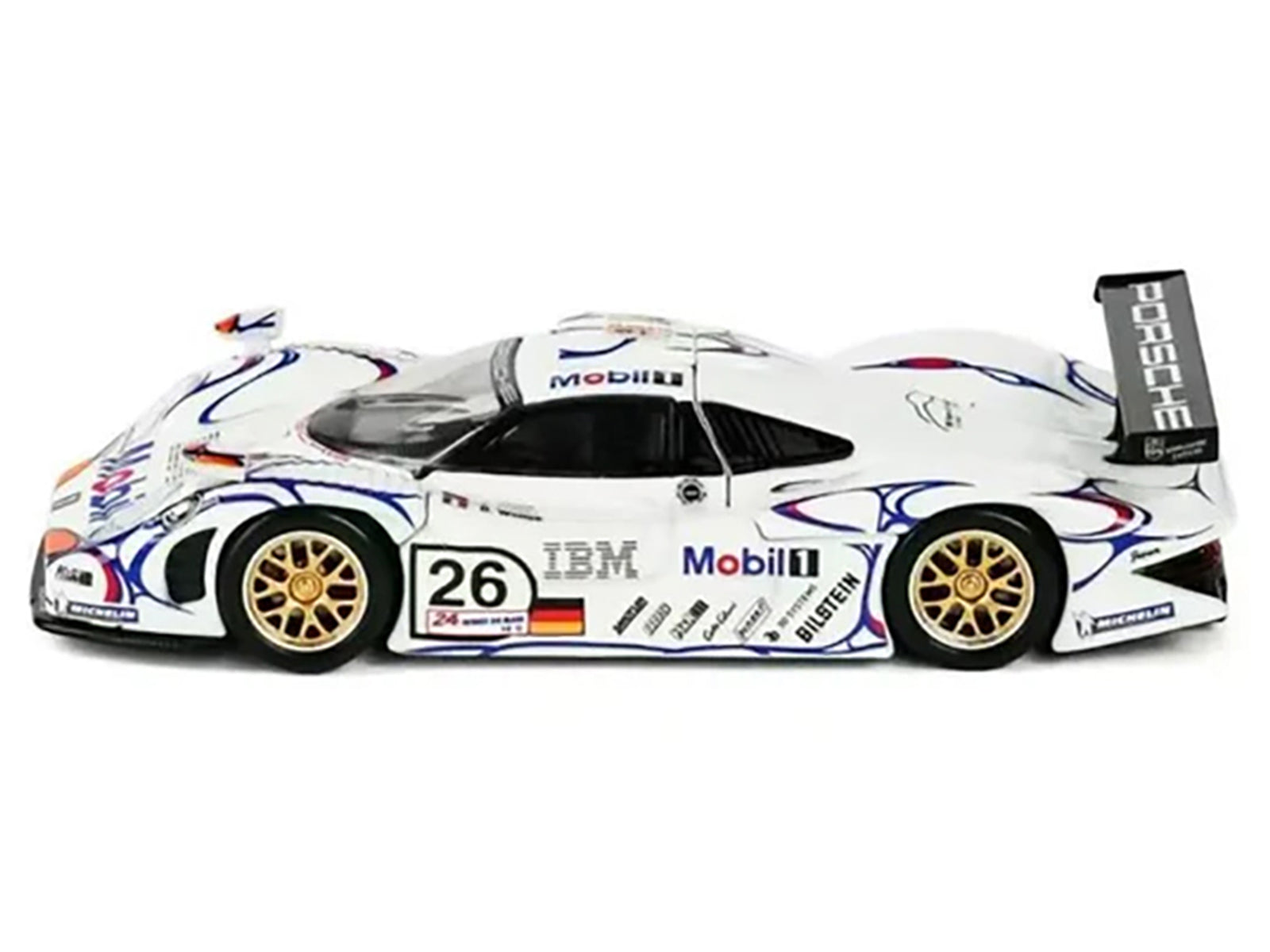Porsche 911 GT1 #26 Allan McNish - Stephane Ortelli - Laurent Aiello "Porsche AG" Winner "24 Hours of Le Mans" (1998) 1/64 Diecast Model Car by Trends Hobby